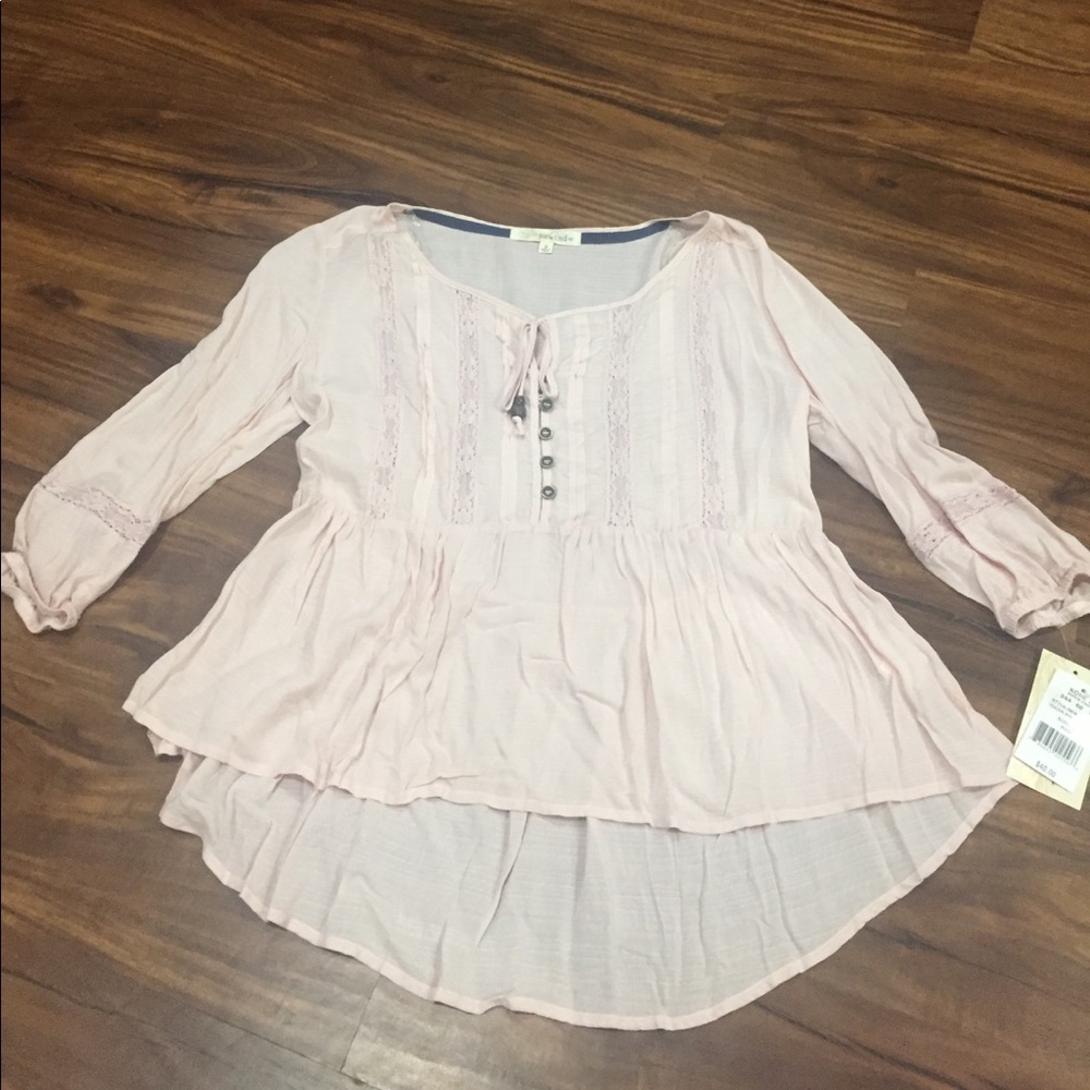 Pink Rewind peasant blouse