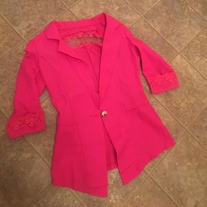 Fuchsia blazer!