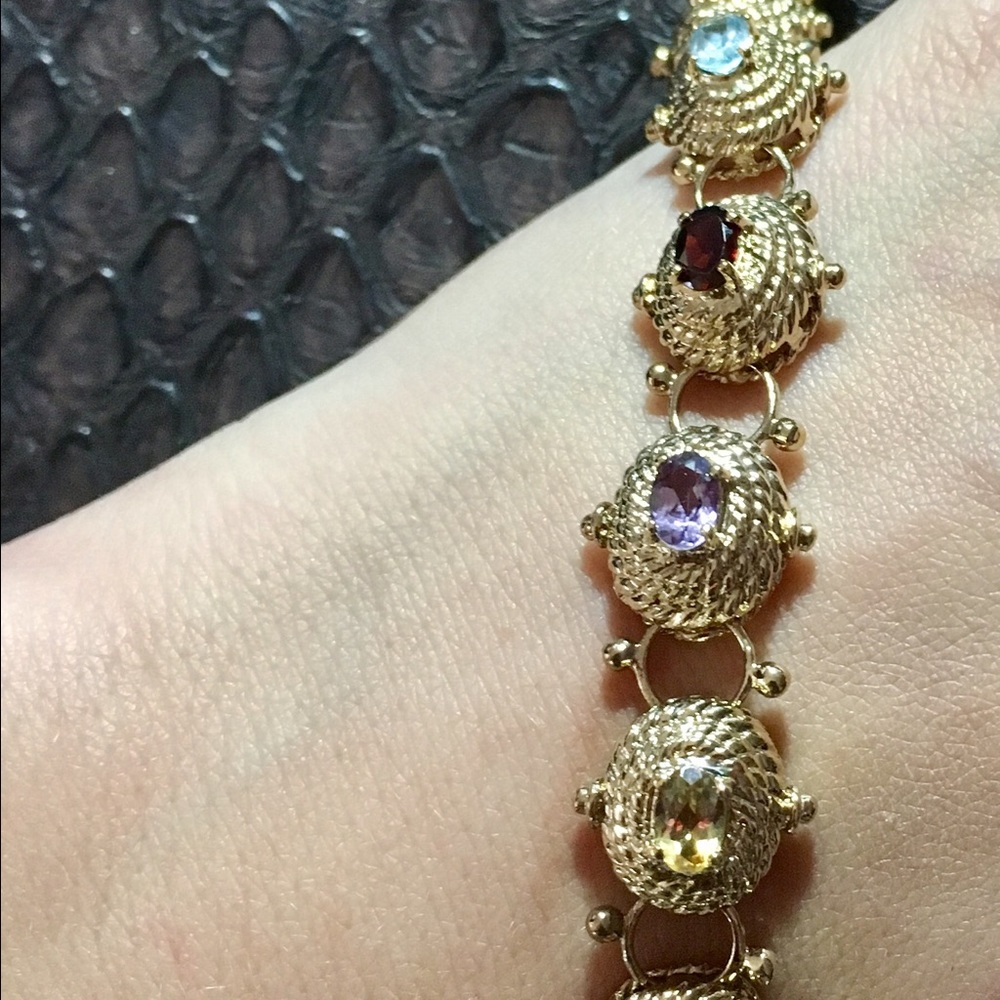 Multicolored genuine stones bracelet