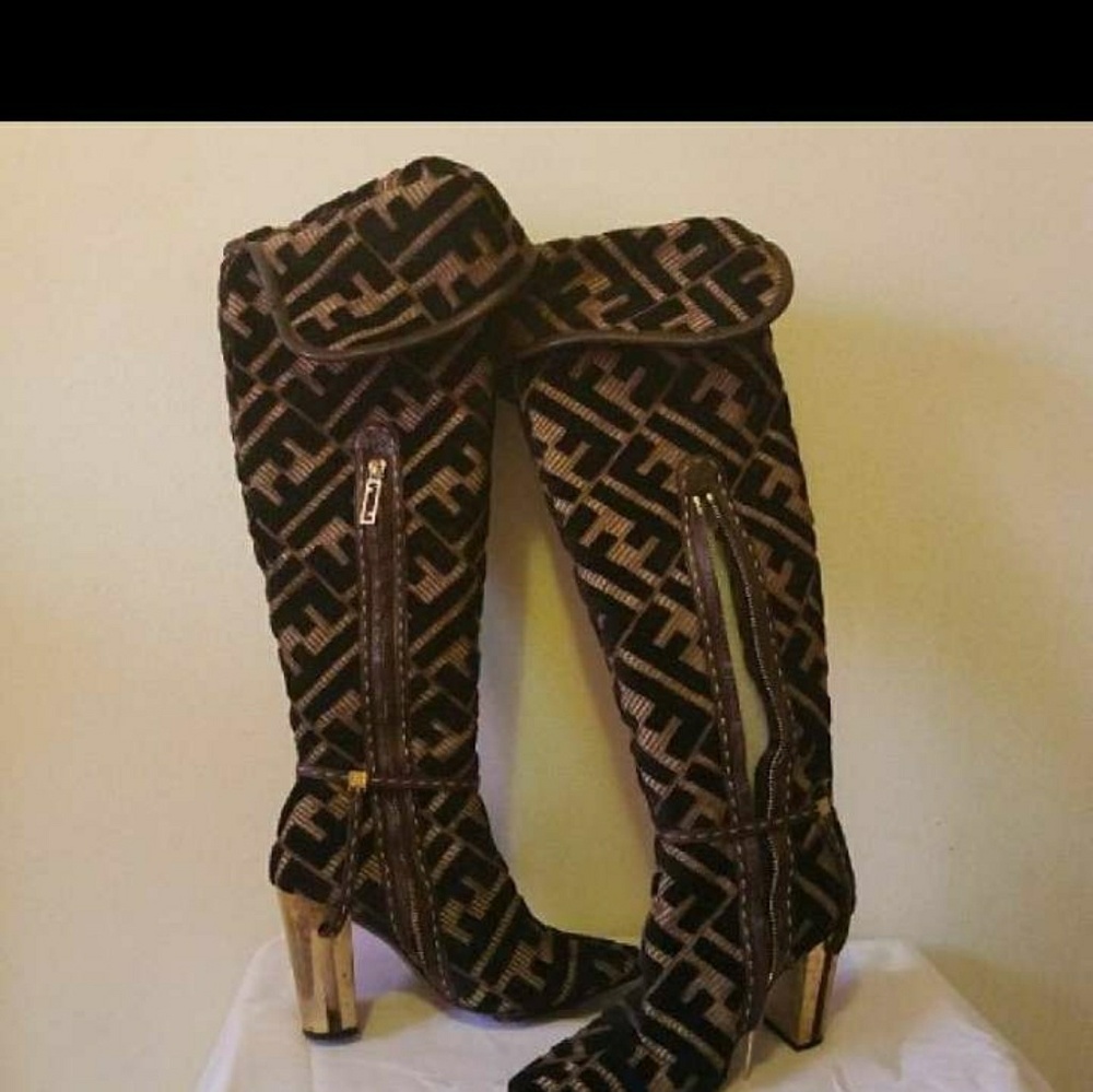 100% Authentic Fendi Boots over the knee high