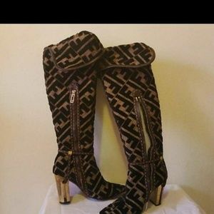 100% Authentic Fendi Boots over the knee high
