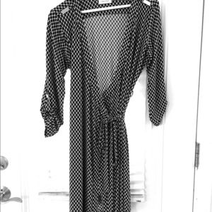 Calvin Klein Black and white wrap dress