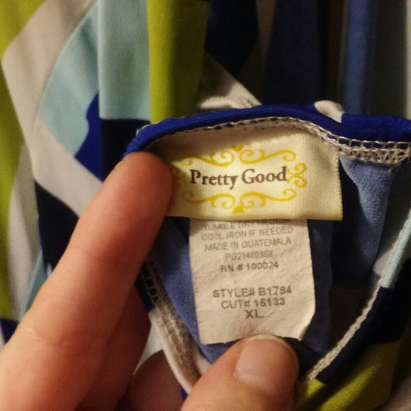 Pretty Good Halter top with blue studded neckline - Picture 2 of 3