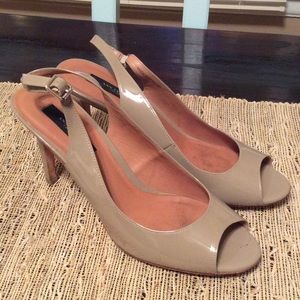 Nude Ann Taylor Slingback Pumps