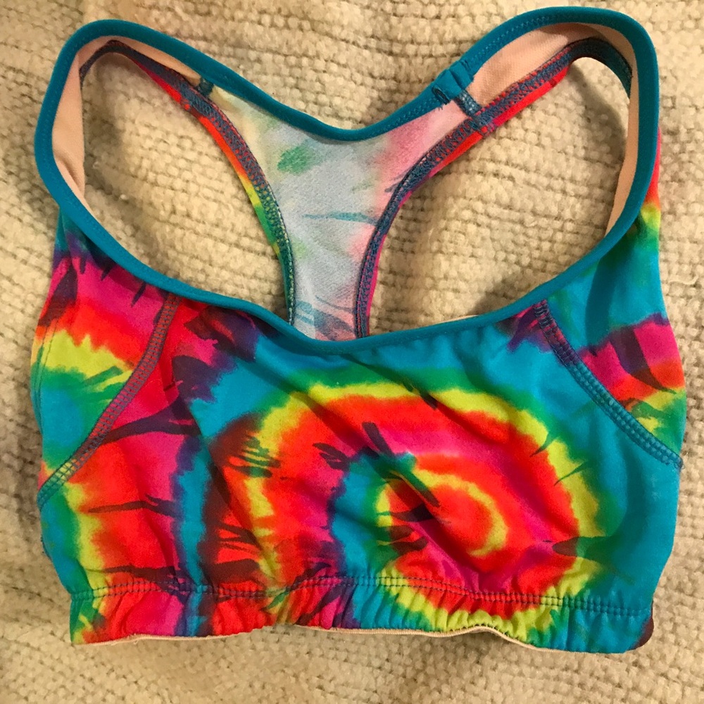 Rainbow Tie Dye Sports Bra