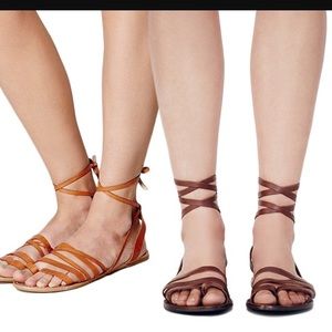 Sale!!Free people green lace up sandals