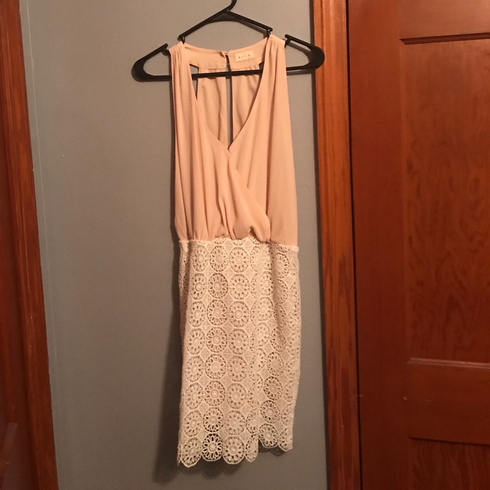 Never worn Blush pink and cream dress