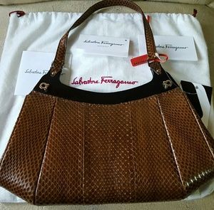 Salvatore Ferragamo Snakeskin Shoulder Bag