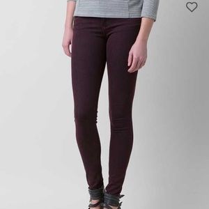 Just Black Burgundy Skinny Stretch Jeans