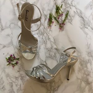 Silver 4" Heels Worn Once