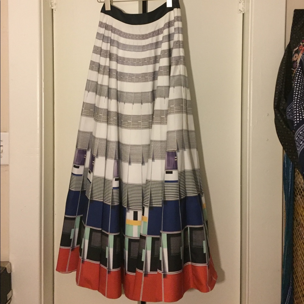 Abstract Maxi Skirt