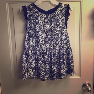 Black and white sleeveless top