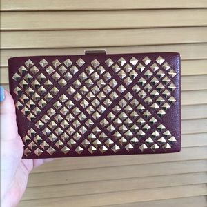 MMS Burgundy Clutch
