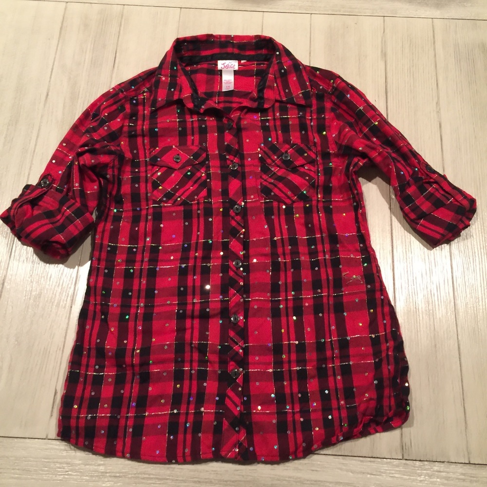 Justice button-up top