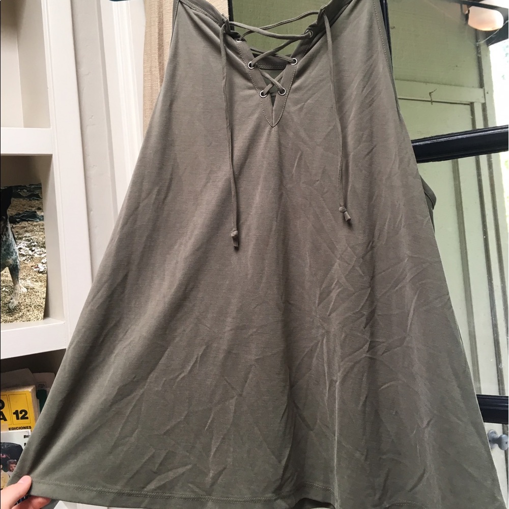 Lace up tank