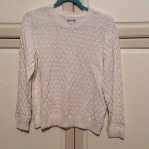 White Cable-knit Croft & Barrow Sweater