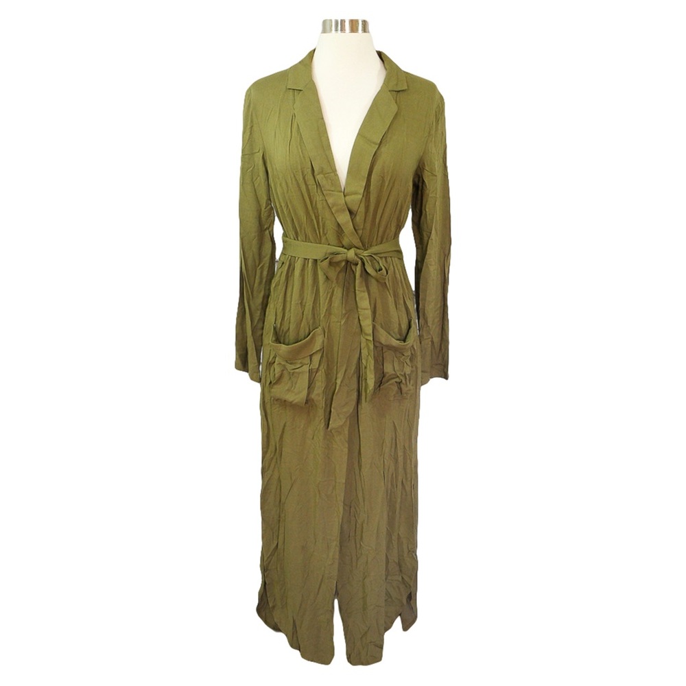 ❗️FINAL PRICE❗️Green Belted Split Maxi Dress - Picture 5 of 7