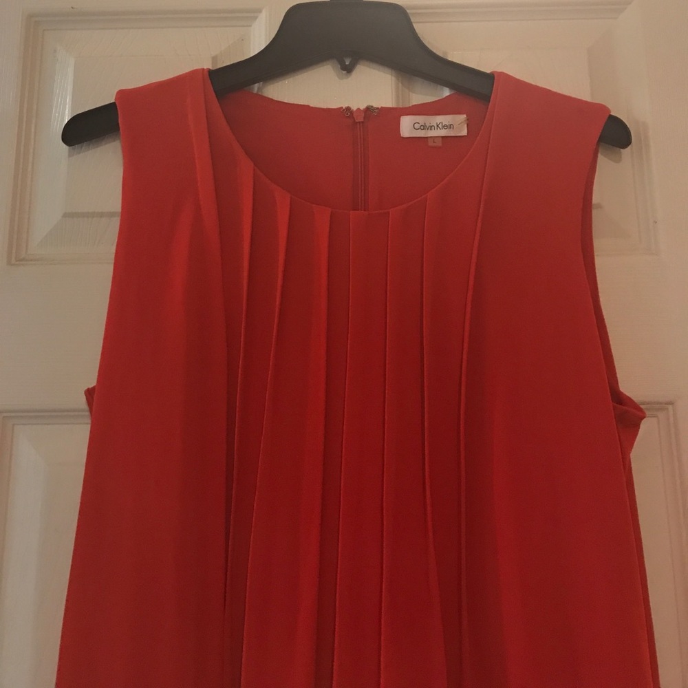 Calvin Klein Pleat Trapeze dress size large
