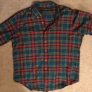 Polo button down flannel shirt