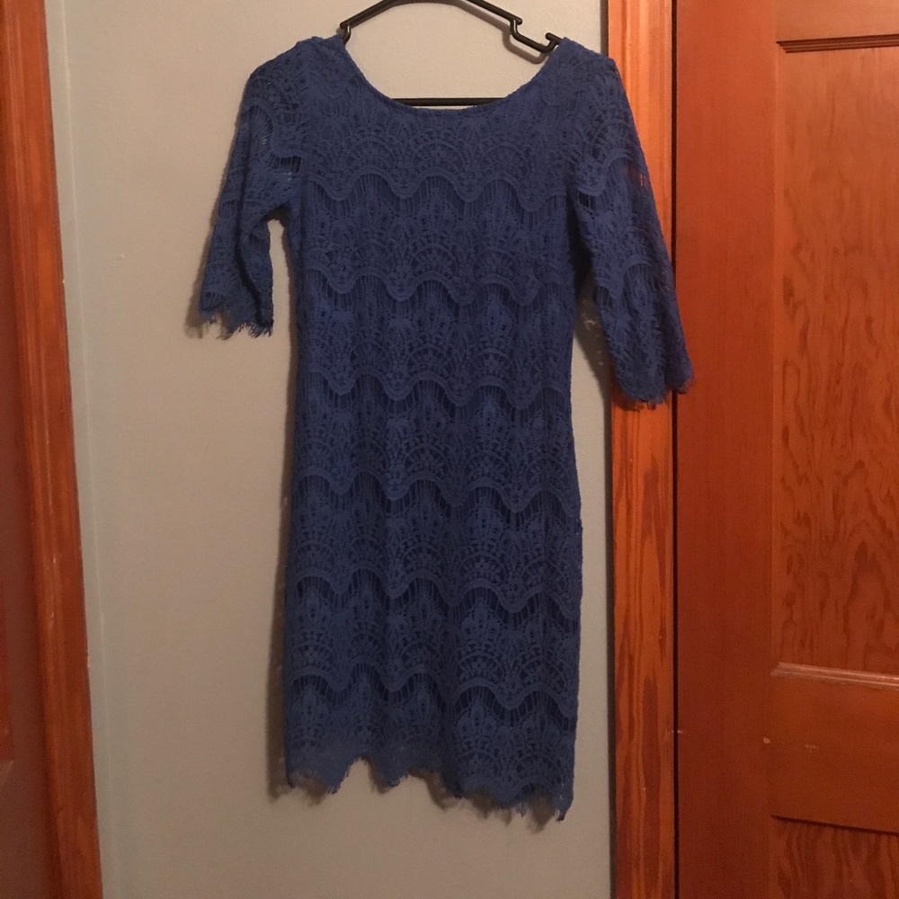 Navy blue lace dress