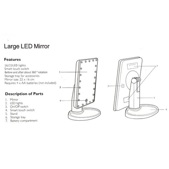 LED Cosmetic Mirror! - Picture 4 of 4