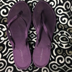 David's Bridal Purple Sandals Flip Flops Size 10