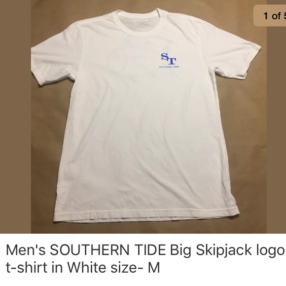 SOUTHERN TIDE t-shirt big Skipjack logo in White