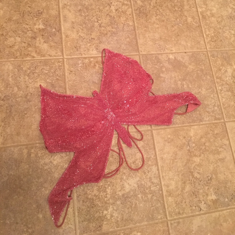 Beaded butterfly top