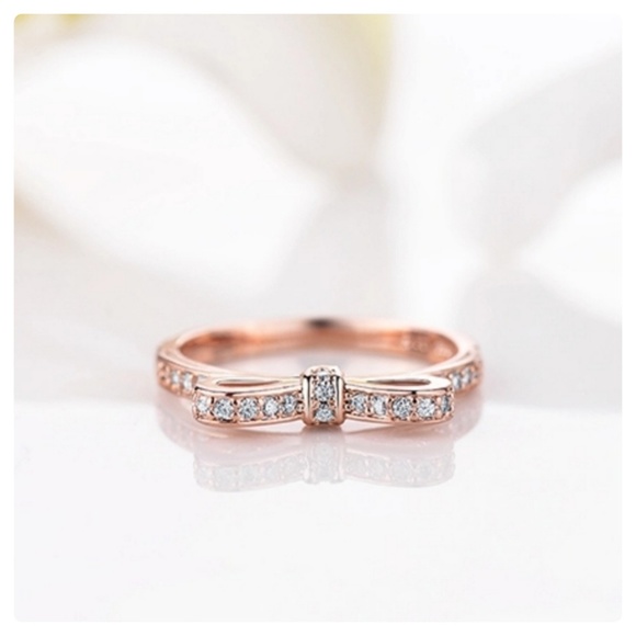 (SIZE 6) 5🌟 RGP .925 CZ Bowtie Ring - Picture 2 of 3