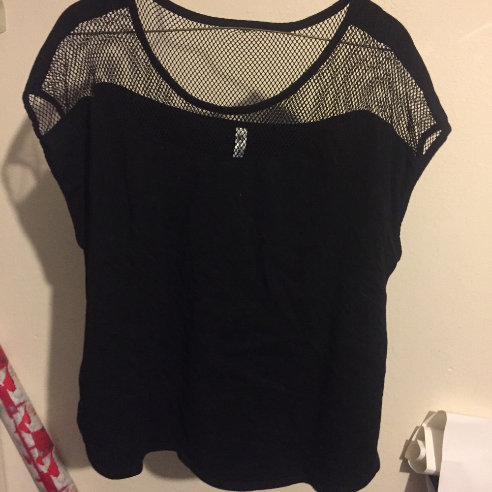 Black t-shirt with mesh