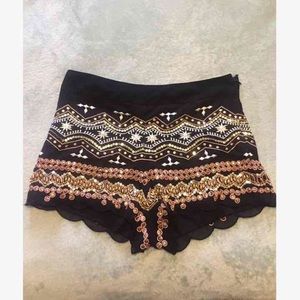 Black Detailed Shorts