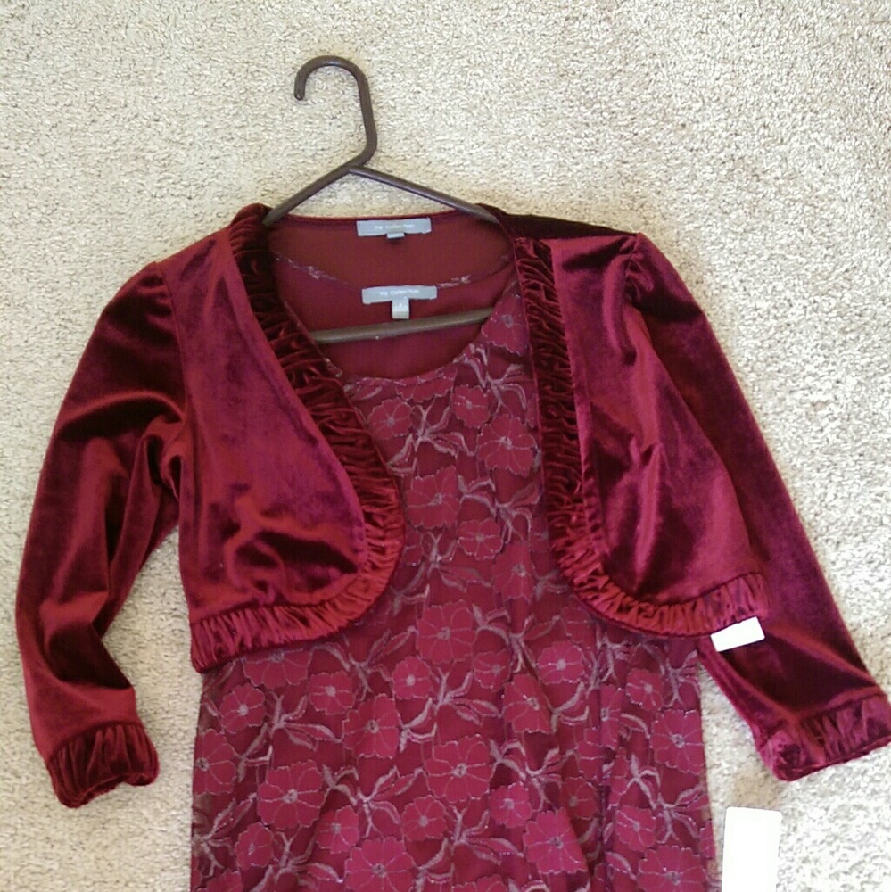 Nwt dressy lacy tunic with bolero jacket