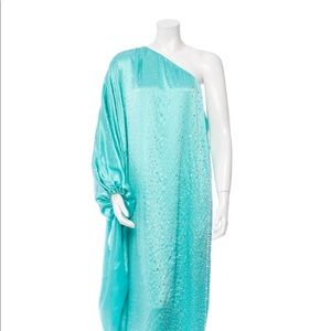Roberto Cavalli cape gown