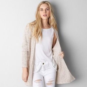 American Eagle Feather Light Oatmeal Cardigan