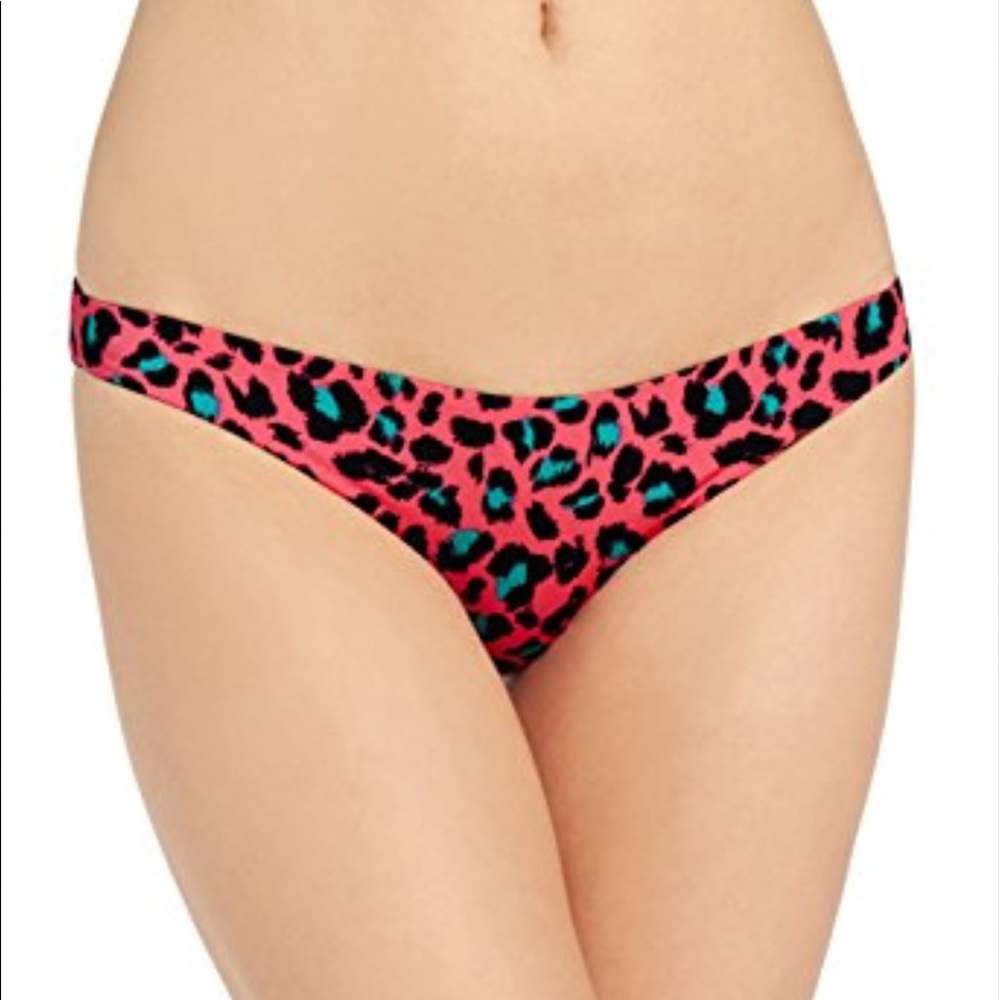 Volcom leopard pink black reversible bikini bottom - Picture 5 of 6