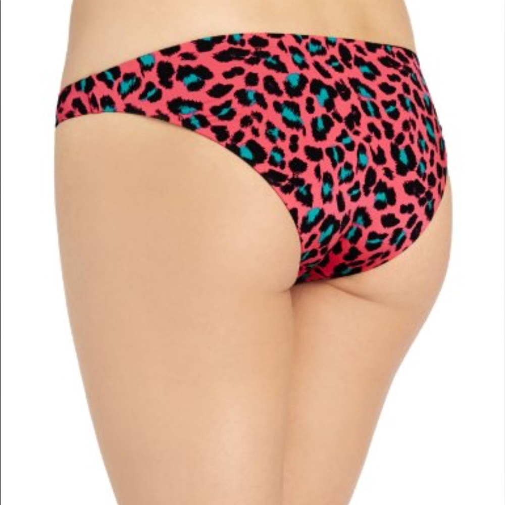 Volcom leopard pink black reversible bikini bottom - Picture 6 of 6