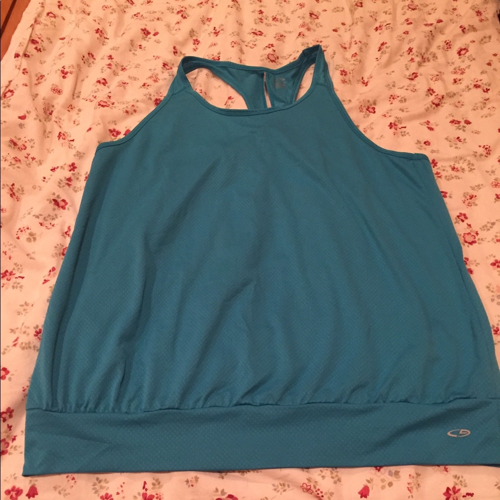 CLEARANCE Champion Workout Tank in Aqua XXL EUC