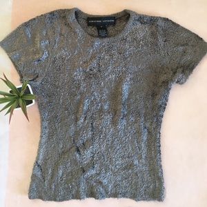 Adrienne Vittadini Top (Gray/silver)