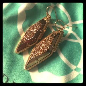 GUC Kendra Rose Gold Drusy Bex earrings REDUCED