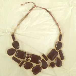 Black Gems Costume Necklace