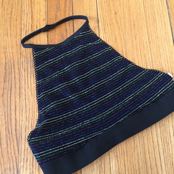 3 for $15! VS High Neck Striped Sparkly Bralette! - Picture 3 of 6