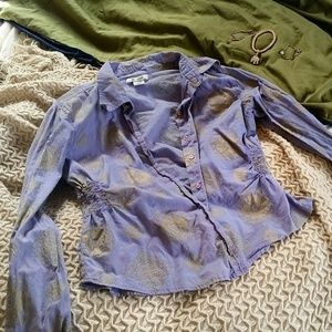 At Last Tops - Purple and Gold Mandala Print Shirt At Last Tops - Purple and Gold Mandala Print Shirt