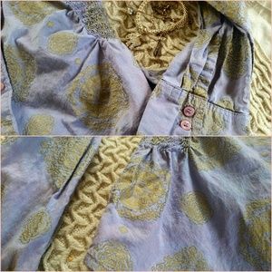 At Last Tops - Purple and Gold Mandala Print Shirt At Last Tops - Purple and Gold Mandala Print Shirt