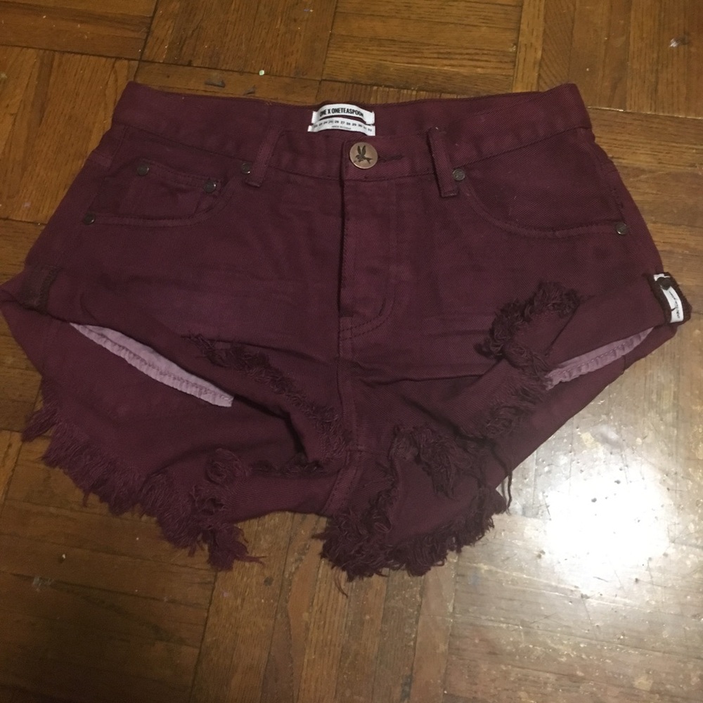 Maroon one teaspoon shorts