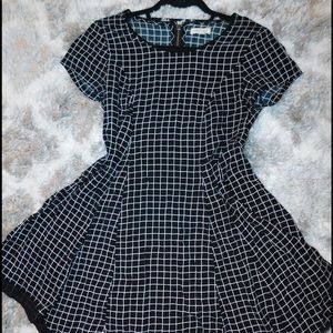 Silence and noise grid print dress