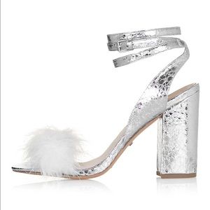 Topshop Razzle Feather Shoes