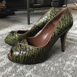 Via Spiga Snake Skin heels