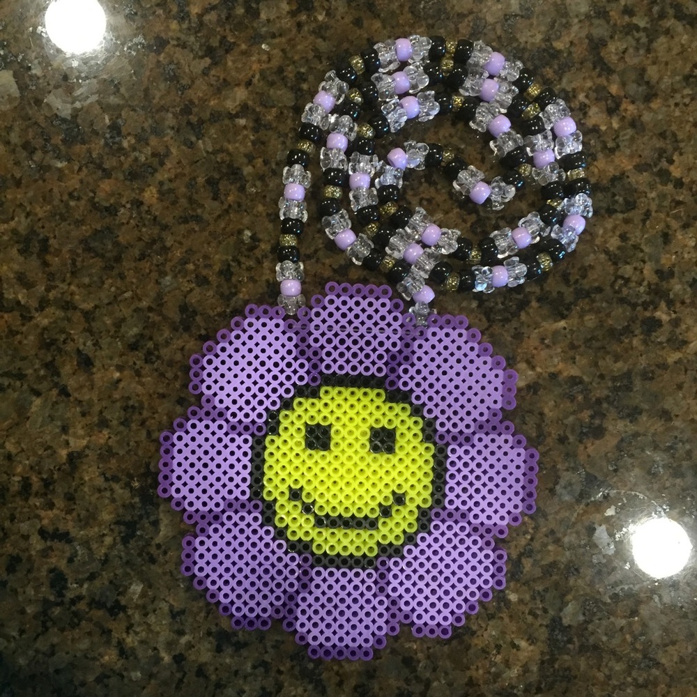 Flower child kandi necklace