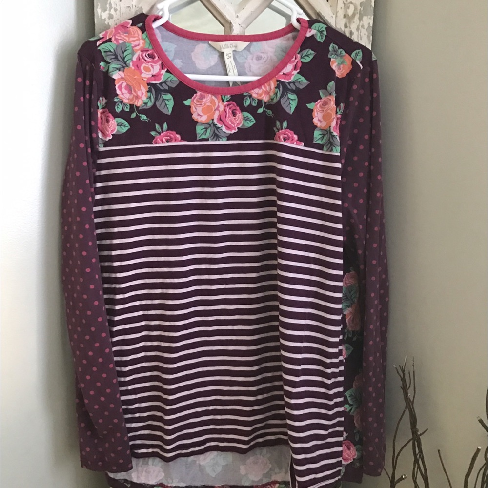 Matilda Jane Floral Stripe Top