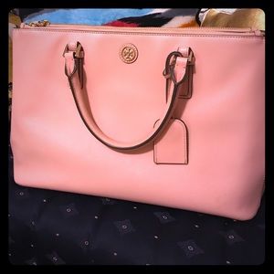 Tory Burch Rose Sachet Robinson Double Zip Tote